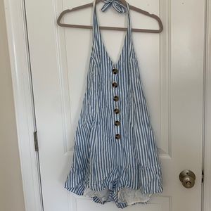 Striped Blue Romper